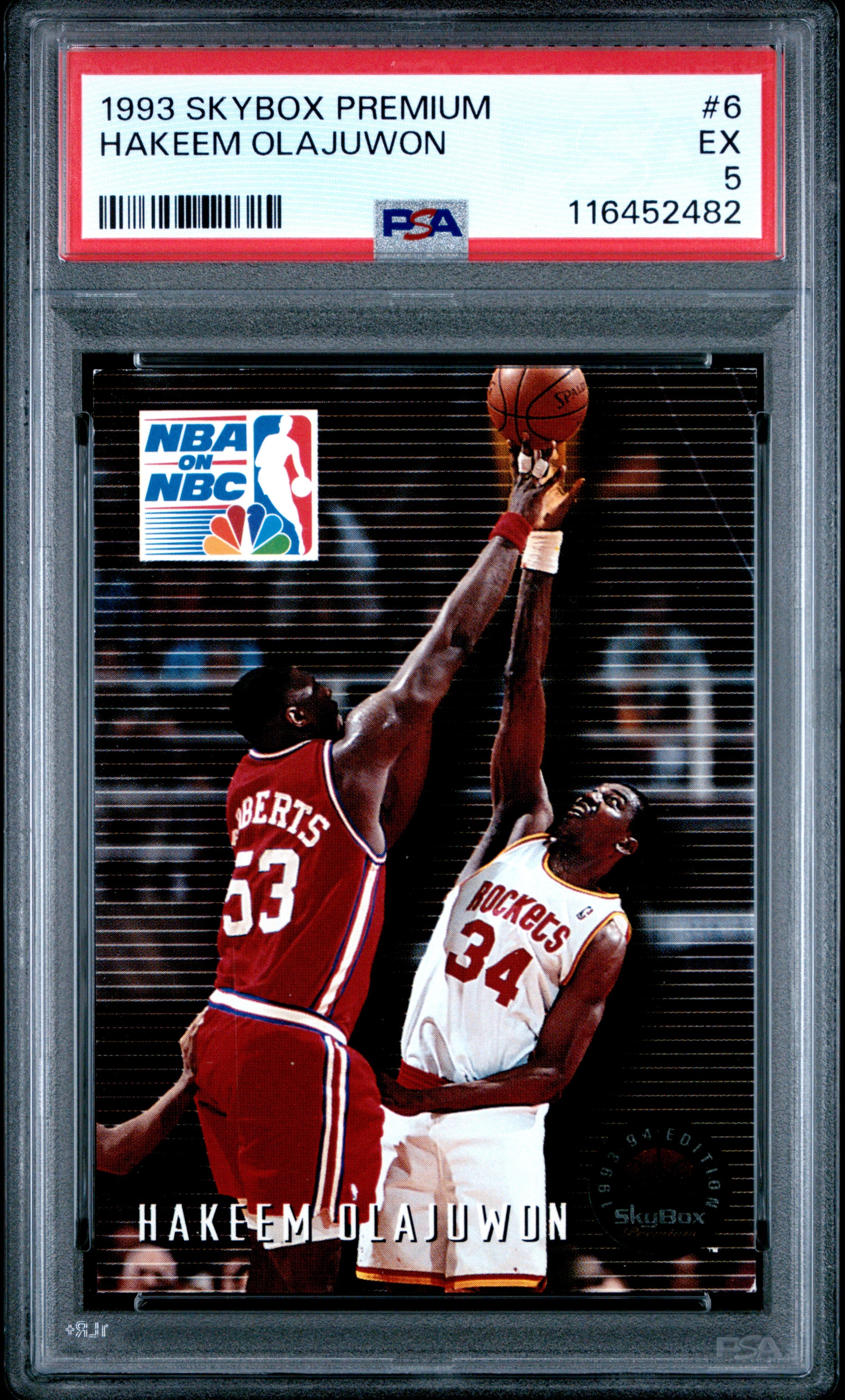 1993 Skybox Premium #6 Hakeem Olajuwon PSA 5