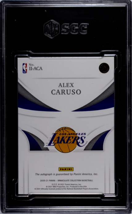 2020-21 Panini Immaculate Col. #II-ACA Alex Caruso 81/99 Immaculate Ink SGC 9.5-10
