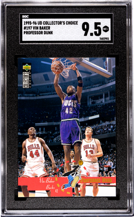 1995-96 Upper Deck Collector's Choice #197 Vin Baker Professor Dunk SGC 9.5
