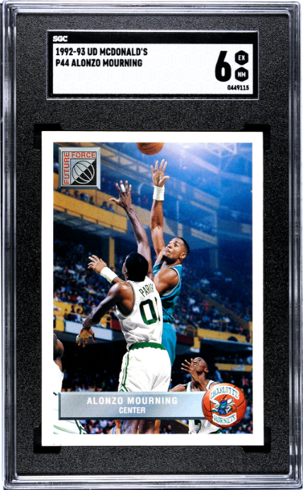1992-93 Upper Deck McDonald's #P44 Alonzo Mourning SGC 6