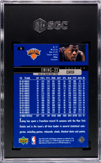 1999-00 Upper Deck #79 Patrick Ewing SGC 6