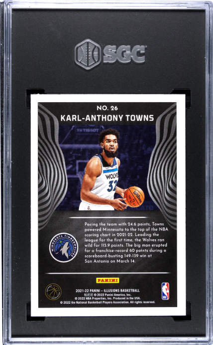 2021-22 Panini Illusions #26 Karl-Anthony Towns SGC 10