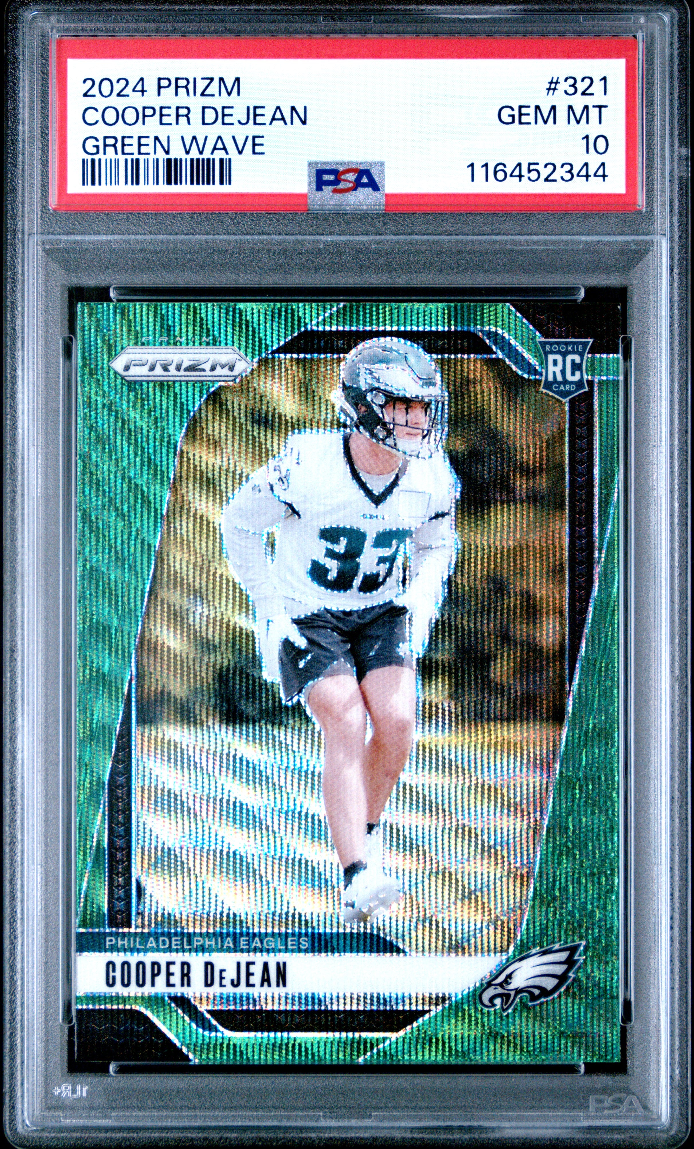 2024 Panini Prizm #321 Cooper Dejean RC Green Wave PSA 10