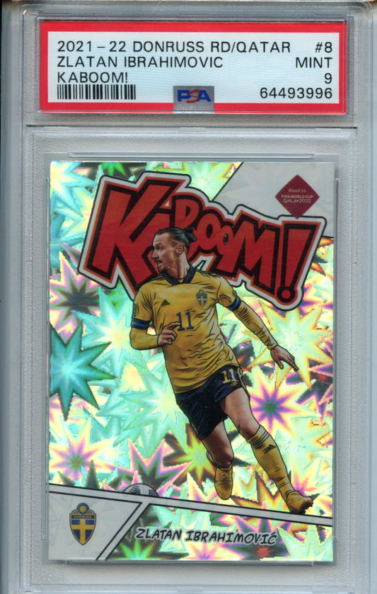 Zlatan Ibrahimovic 2021-22 Panini Donruss Kaboom PSA 9 MT
